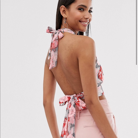 NWT River Island High Neck Floral Print Blouse - Picture 3 of 8